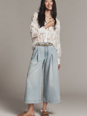 By Pilcro from Anthropologie. High Rise Wide-Leg Crop Jeans